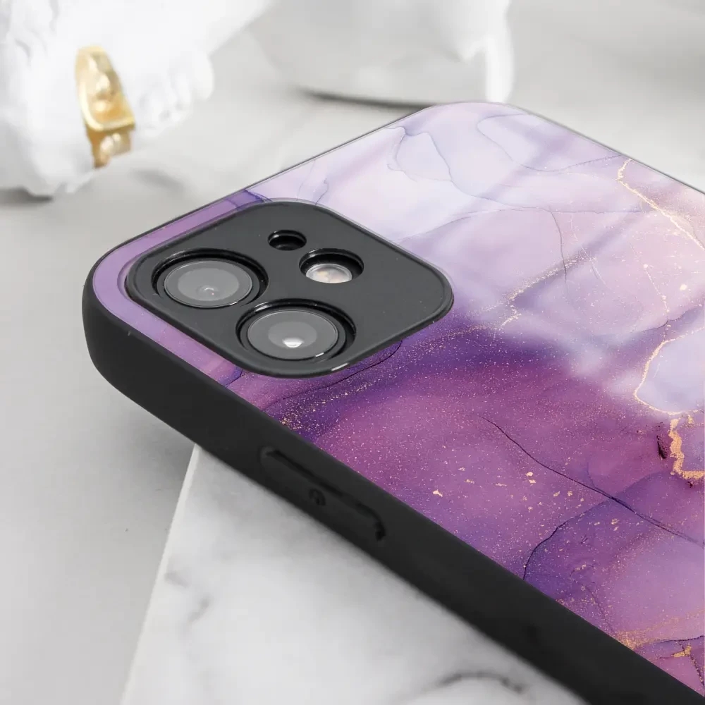 Lesklý kryt Mobiwear Glossy - Samsung Galaxy A35 5G - G050G - Fialový mramor
