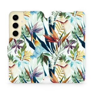 Flipové pouzdro Mobiwear - Samsung Galaxy S24 - M071P Flóra