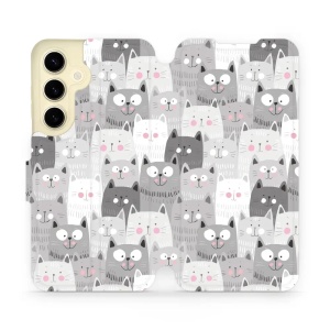 Flipové pouzdro Mobiwear - Samsung Galaxy S24 - M099P Kočičky