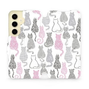Flipové pouzdro Mobiwear - Samsung Galaxy S24 - MX01S Kočičí zádíčka
