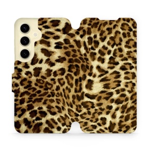 Flipové pouzdro Mobiwear - Samsung Galaxy S24 - VA33P Leopardí vzor