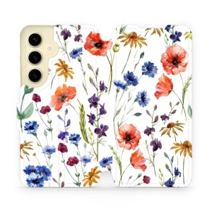 Flipové pouzdro Mobiwear - Samsung Galaxy S24 - MP04S Luční kvítí