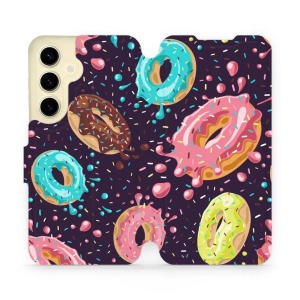 Flipové pouzdro Mobiwear - Samsung Galaxy S24 - VP19S Donutky