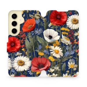 Flipové pouzdro Mobiwear - Samsung Galaxy S24 - VP46S Temná louka