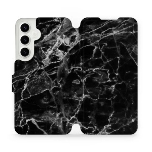 Flipové pouzdro Mobiwear - Samsung Galaxy S24 Plus - V056P Černý mramor