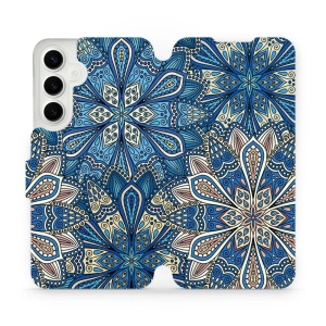 Flipové pouzdro Mobiwear - Samsung Galaxy S24 Plus - V108P Modré mandala květy