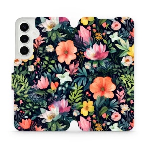 Flipové pouzdro Mobiwear - Samsung Galaxy S24 Plus - VP48S Pestré kvítky