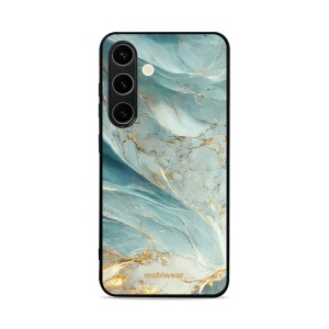 Lesklý kryt Mobiwear Glossy - Samsung Galaxy S24 - G022G Zelenkavý a zlatavý mramor