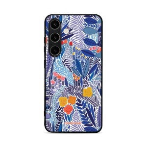 Lesklý kryt Mobiwear Glossy - Samsung Galaxy S24 - G037G - Modrá květena