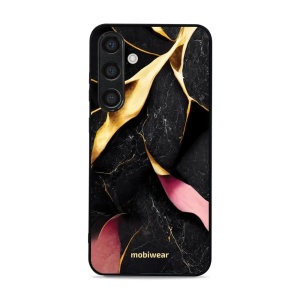 Lesklý kryt Mobiwear Glossy - Samsung Galaxy S24 Plus - G021G Černý a zlatavý mramor