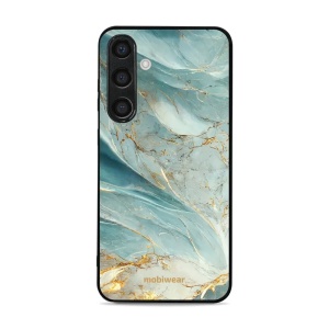 Lesklý kryt Mobiwear Glossy - Samsung Galaxy S24 Plus - G022G Zelenkavý a zlatavý mramor