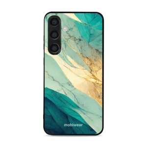Lesklý kryt Mobiwear Glossy - Samsung Galaxy S24 Plus - G024G - Zlatavý a zelenkavý mramor