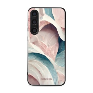 Lesklý kryt Mobiwear Glossy - Samsung Galaxy S24 Plus - G026G - Růžový a zelenkavý mramor