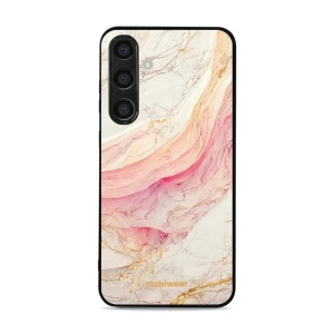 Lesklý kryt Mobiwear Glossy - Samsung Galaxy S24 Plus - G027G - Růžový a zlatavý mramor