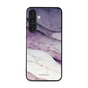 Lesklý kryt Mobiwear Glossy - Samsung Galaxy S24 Plus - G028G - Bílý a fialový mramor