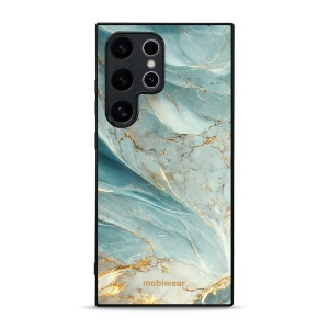 Lesklý kryt Mobiwear Glossy - Samsung Galaxy S24 Ultra - G022G Zelenkavý a zlatavý mramor
