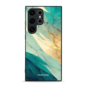 Lesklý kryt Mobiwear Glossy - Samsung Galaxy S24 Ultra - G024G - Zlatavý a zelenkavý mramor