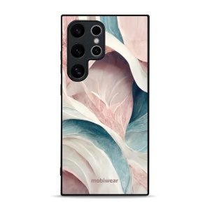 Lesklý kryt Mobiwear Glossy - Samsung Galaxy S24 Ultra - G026G - Růžový a zelenkavý mramor