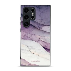 Lesklý kryt Mobiwear Glossy - Samsung Galaxy S24 Ultra - G028G - Bílý a fialový mramor