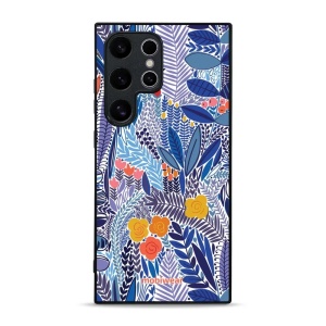 Lesklý kryt Mobiwear Glossy - Samsung Galaxy S24 Ultra - G037G - Modrá květena