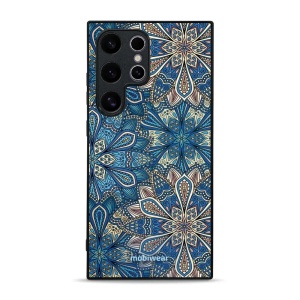 Lesklý kryt Mobiwear Glossy - Samsung Galaxy S24 Ultra - G038G - Modré mandala květy