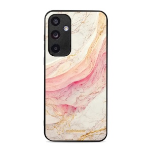 Lesklý kryt Mobiwear Glossy - Samsung Galaxy A35 5G - G027G - Růžový a zlatavý mramor