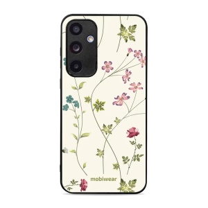 Lesklý kryt Mobiwear Glossy - Samsung Galaxy A35 5G - G035G - Tenké rostlinky s květy - VÝPRODEJ