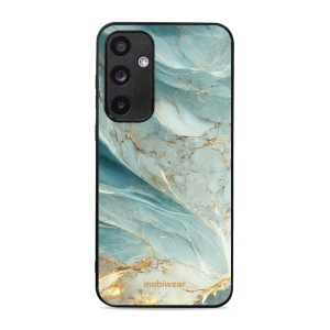 Lesklý kryt Mobiwear Glossy - Samsung Galaxy A55 5G - G022G Zelenkavý a zlatavý mramor
