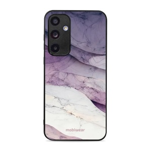 Lesklý kryt Mobiwear Glossy - Samsung Galaxy A55 5G - G028G - Bílý a fialový mramor