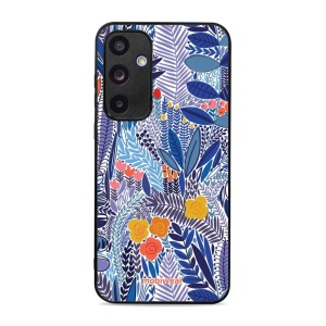 Lesklý kryt Mobiwear Glossy - Samsung Galaxy A55 5G - G037G - Modrá květena