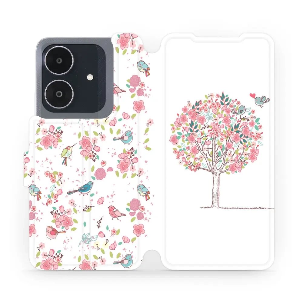 Flipové pouzdro Mobiwear - Realme Note 60 - M120S Strom a ptáčci