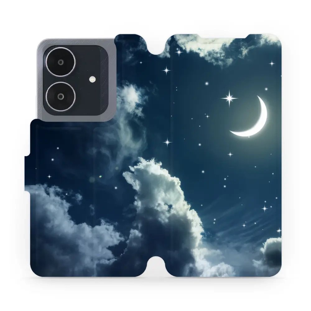 Flipové pouzdro Mobiwear - Realme Note 60 - V145P Noční obloha s měsícem