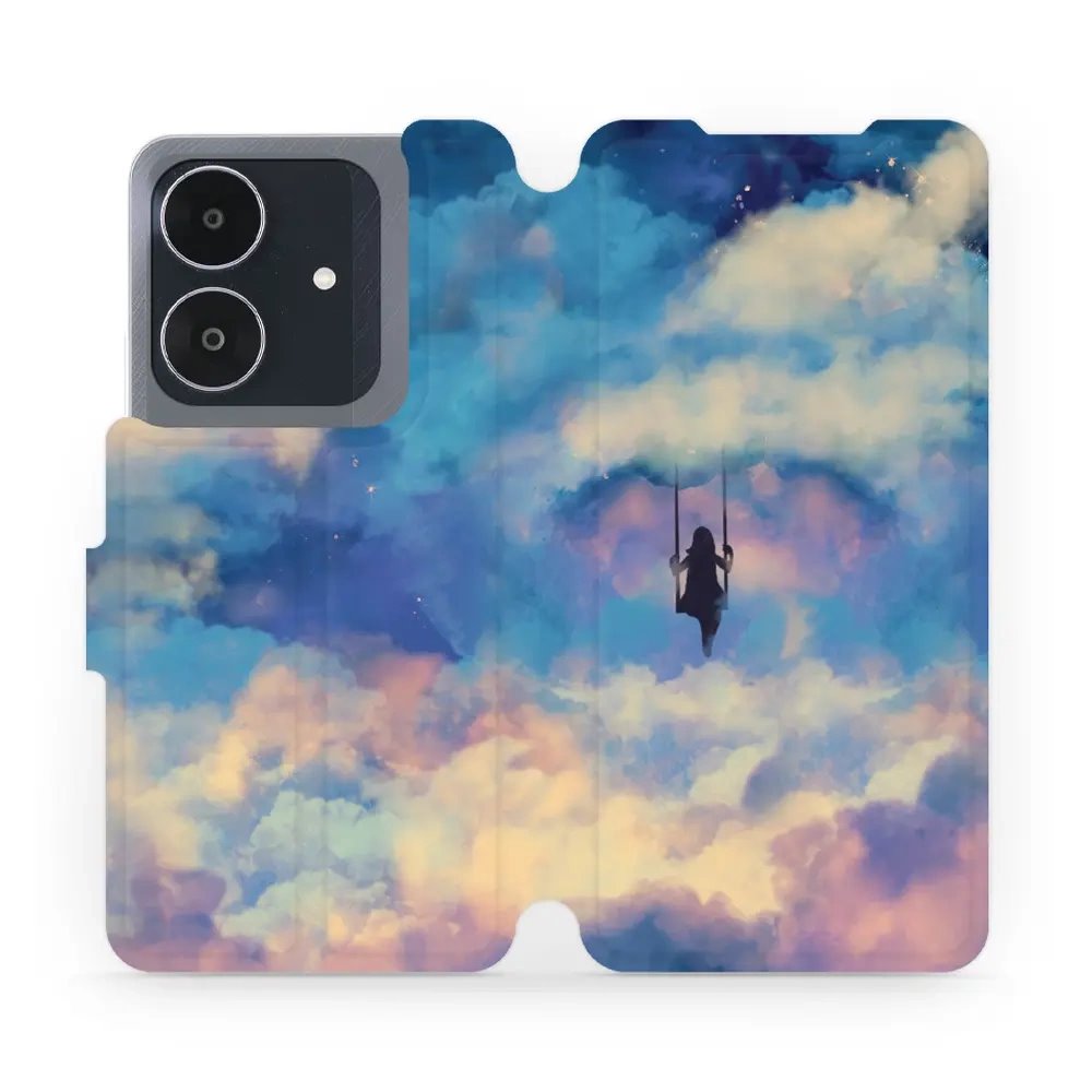 Flipové pouzdro Mobiwear - Realme Note 60 - MR09S Dívka na houpačce v oblacích