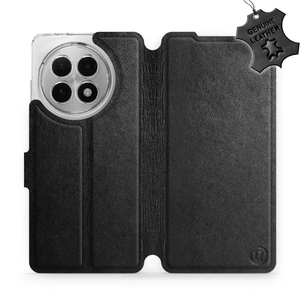 Kožené flip pouzdro Mobiwear - OnePlus 13R - Černé