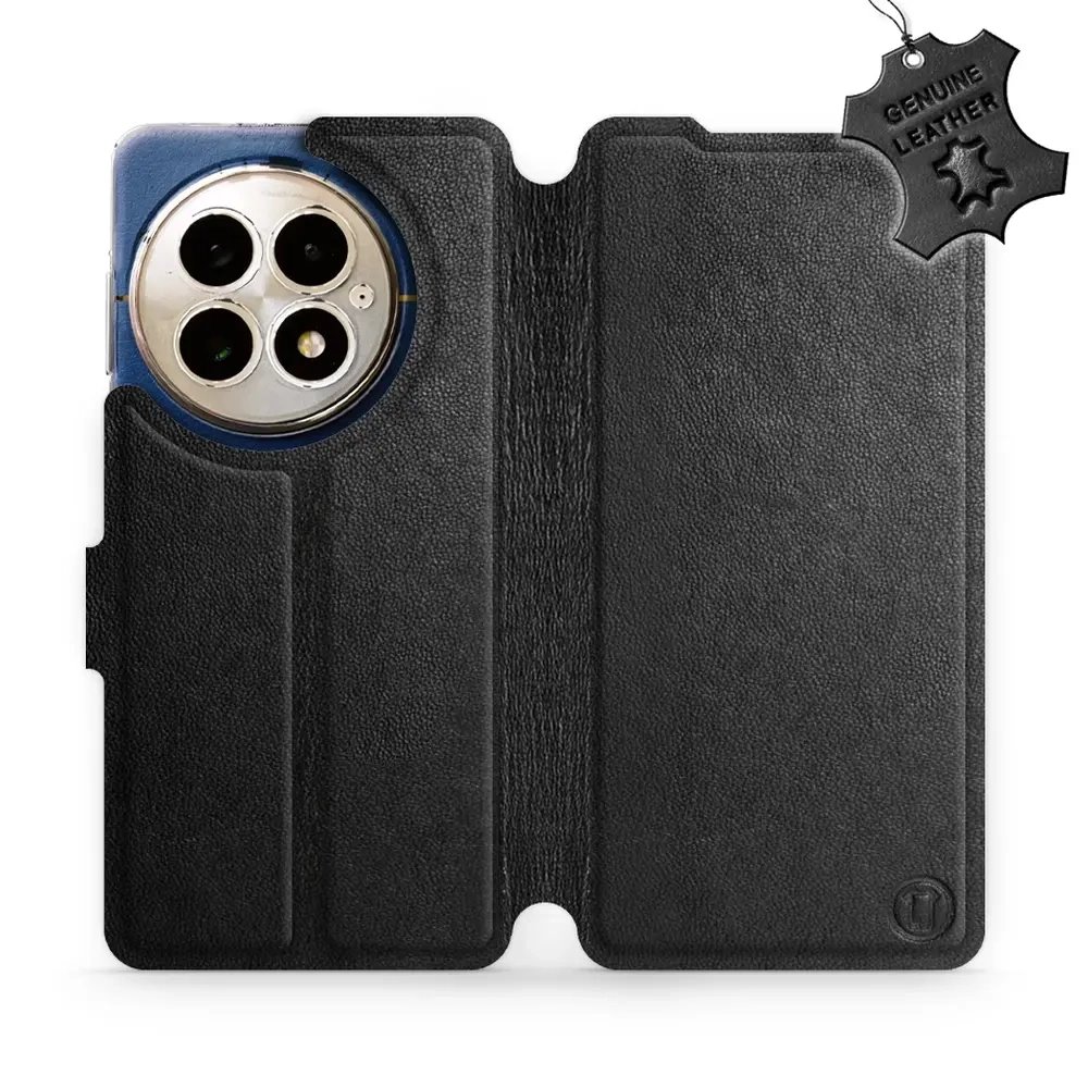 Kožené flip pouzdro Mobiwear - OnePlus 13 - Černé