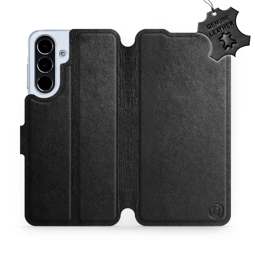 Kožené flip pouzdro Mobiwear - Samsung Galaxy A56 5G - Černé
