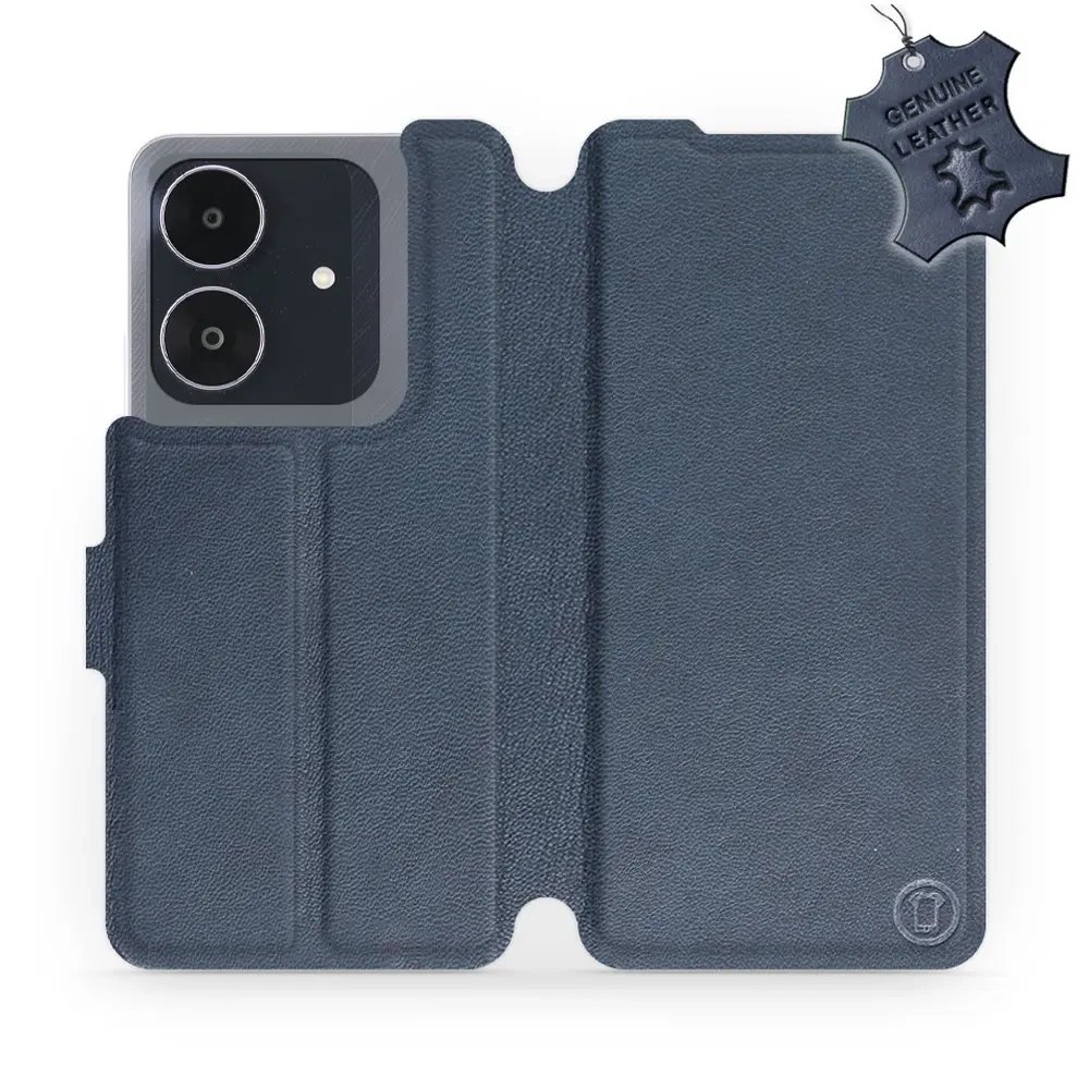Kožené flip pouzdro Mobiwear - Realme Note 60 - Modré