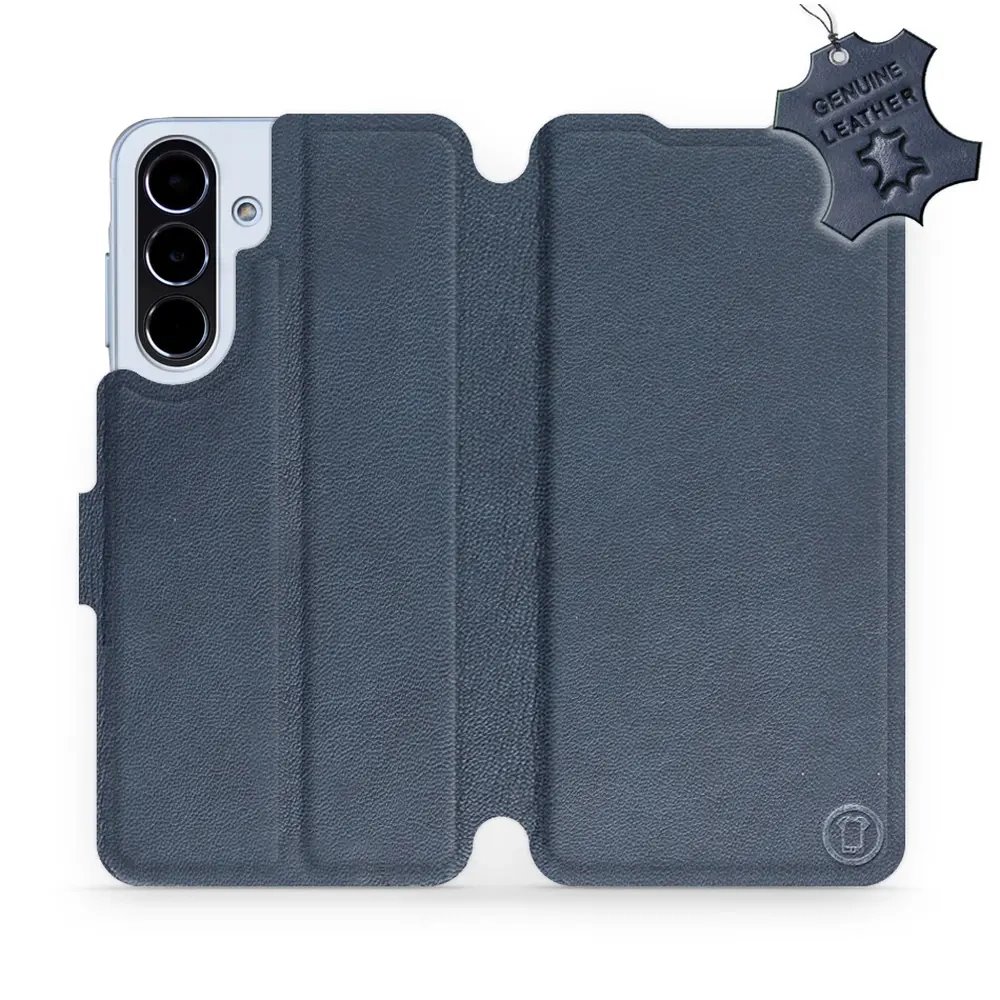 Kožené flip pouzdro Mobiwear - Samsung Galaxy A56 5G - Modré