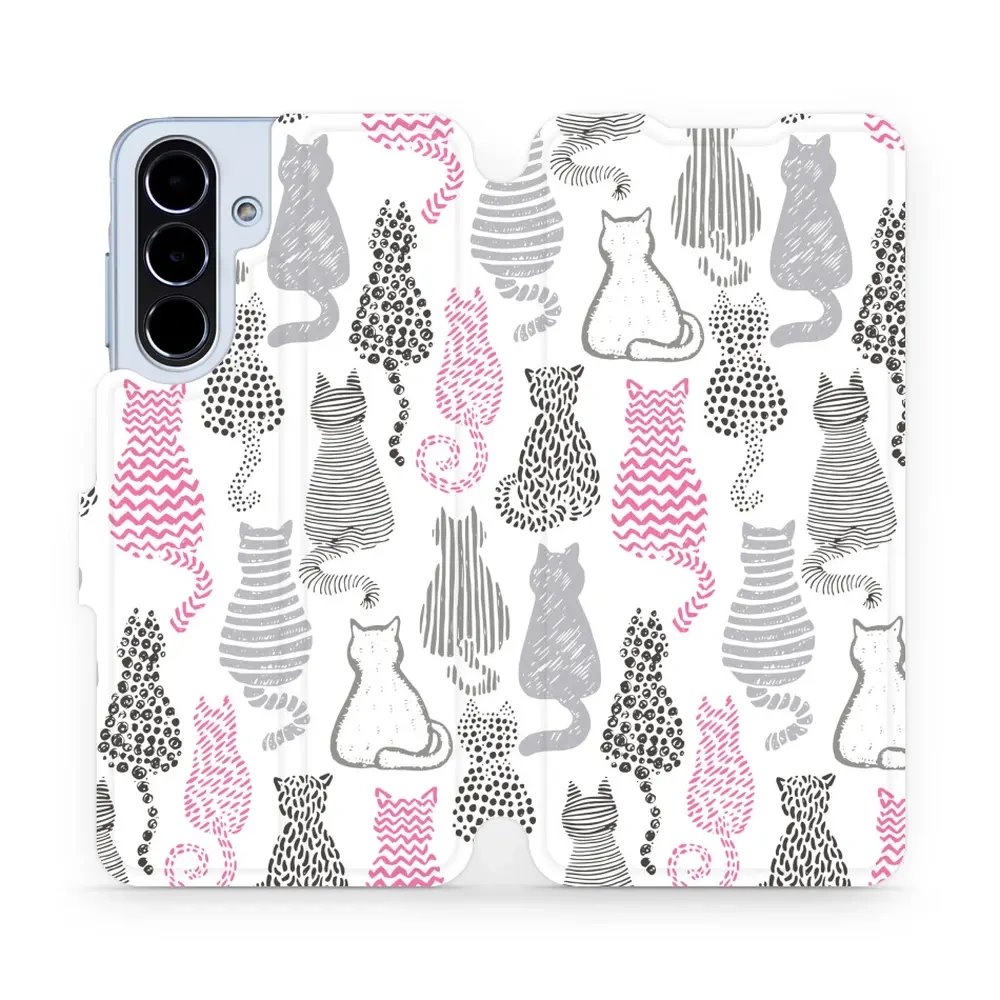 Flipové pouzdro Mobiwear - Samsung Galaxy A56 5G - MX01S Kočičí zádíčka