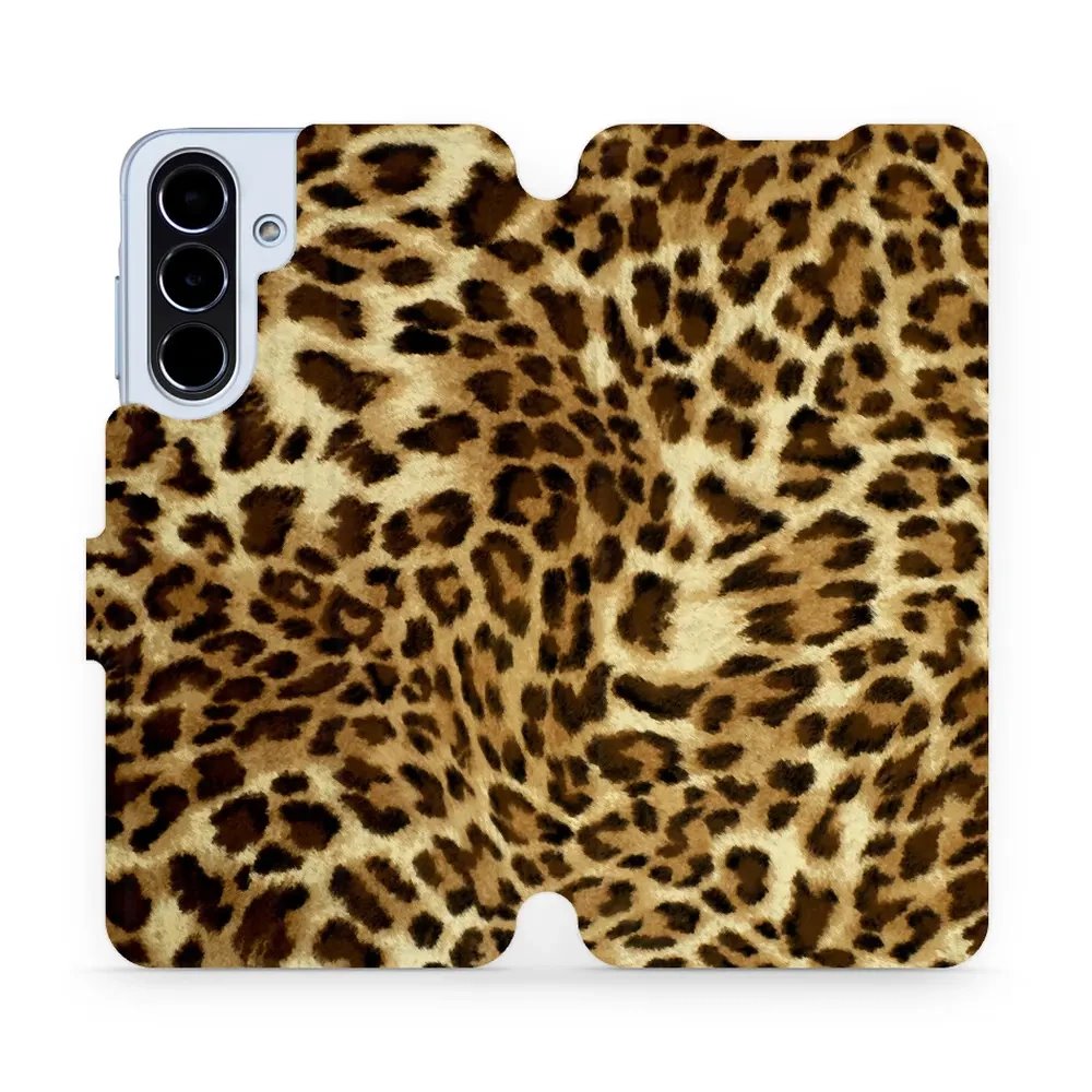 Flipové pouzdro Mobiwear - Samsung Galaxy A56 5G - VA33P Leopardí vzor