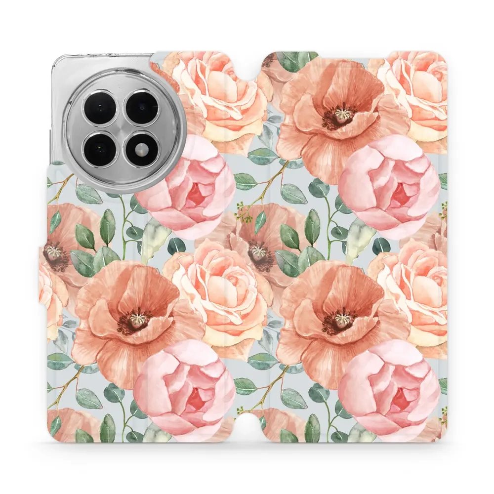 Flipové pouzdro Mobiwear - OnePlus 13R - MP02S Pastelové květy