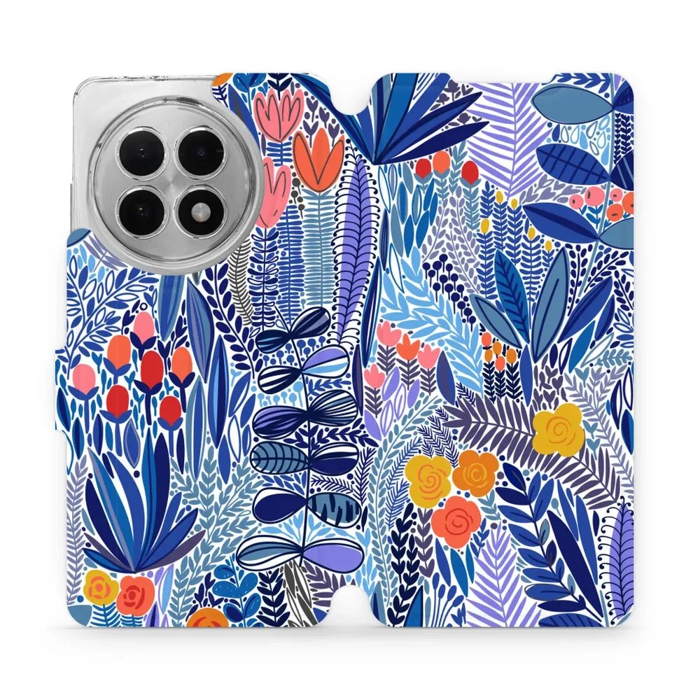 Flipové pouzdro Mobiwear - OnePlus 13R - MP03P Modrá květena