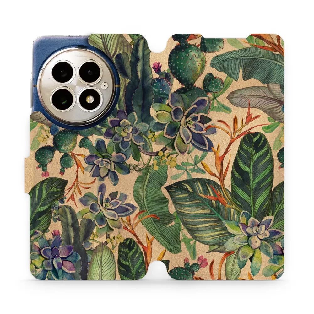 Flipové pouzdro Mobiwear - OnePlus 13 - VP05S Sukulenty