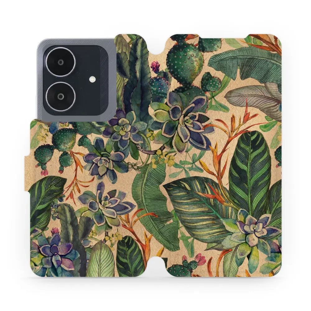 Flipové pouzdro Mobiwear - Realme Note 60 - VP05S Sukulenty