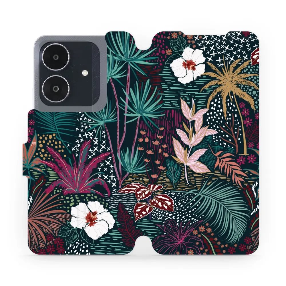 Flipové pouzdro Mobiwear - Realme Note 60 - VP13S Temná flóra