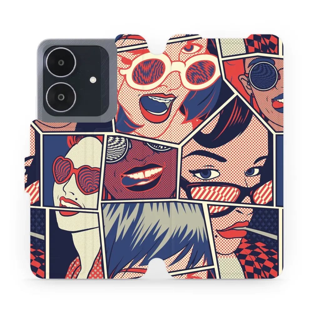 Flipové pouzdro Mobiwear - Realme Note 60 - VP18P Komiks