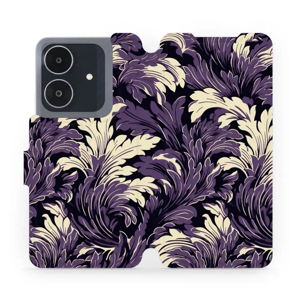Flipové pouzdro Mobiwear - Realme Note 60 - VA46S Fialové rostliny