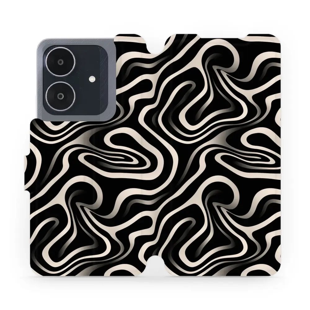 Flipové pouzdro Mobiwear - Realme Note 60 - VA63S Vlnky a linky