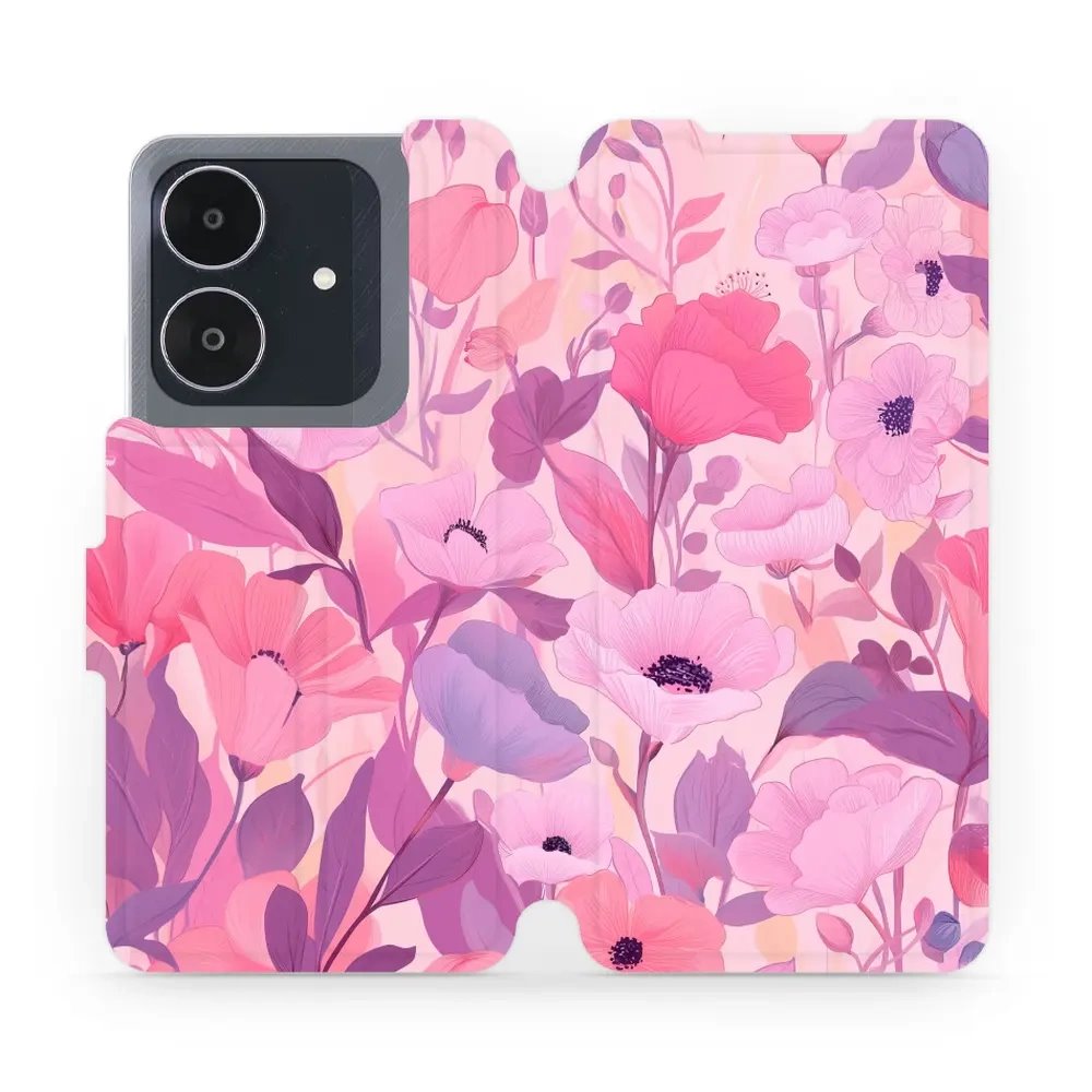 Flipové pouzdro Mobiwear - Realme Note 60 - VP74S Růžové květy snů