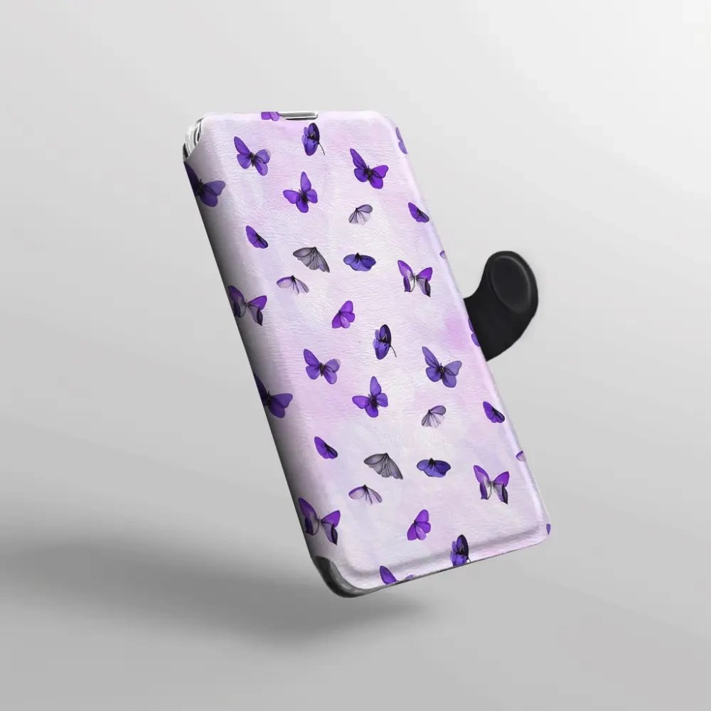 Flip pouzdro na mobil Honor 600 Lite - Mobiwear VP76S, fialoví motýlci